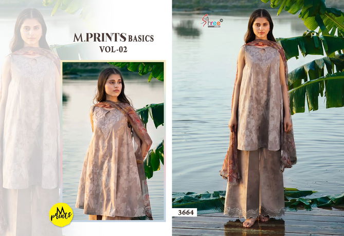 M Prints Basics Vol 2 By Shree Cotton Embroidery Pakistani Suits Wholesale Price In Surat